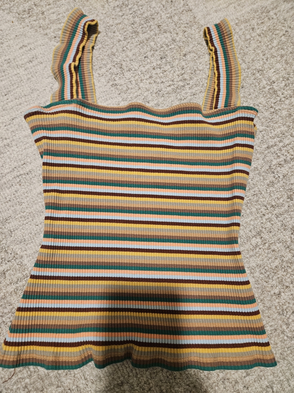 Reformation Ribbed Striped Tank Top